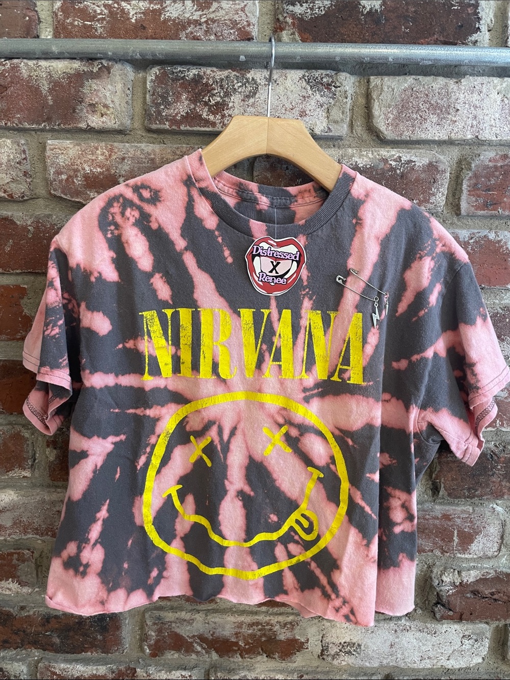Nirvana Crop Distressed Tee